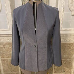 Jessica Howard. Sz 12. Partial Suede Cloth Unlined. Long Sleeve. Jacket. WTC